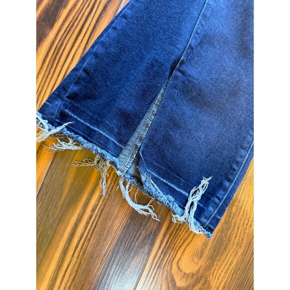 KanCan Split Front Flare Leg Raw Hem Jeans Size 11/29 - Picture 4 of 11